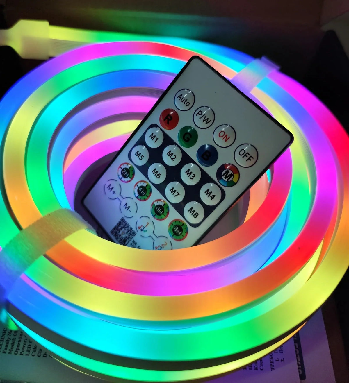 Neon LED Esnek Aydınlatma - RGB MAGIC SMART - 5 Metre Paket IP67 - Uzaktan Kumanda + Uygulama (5643)