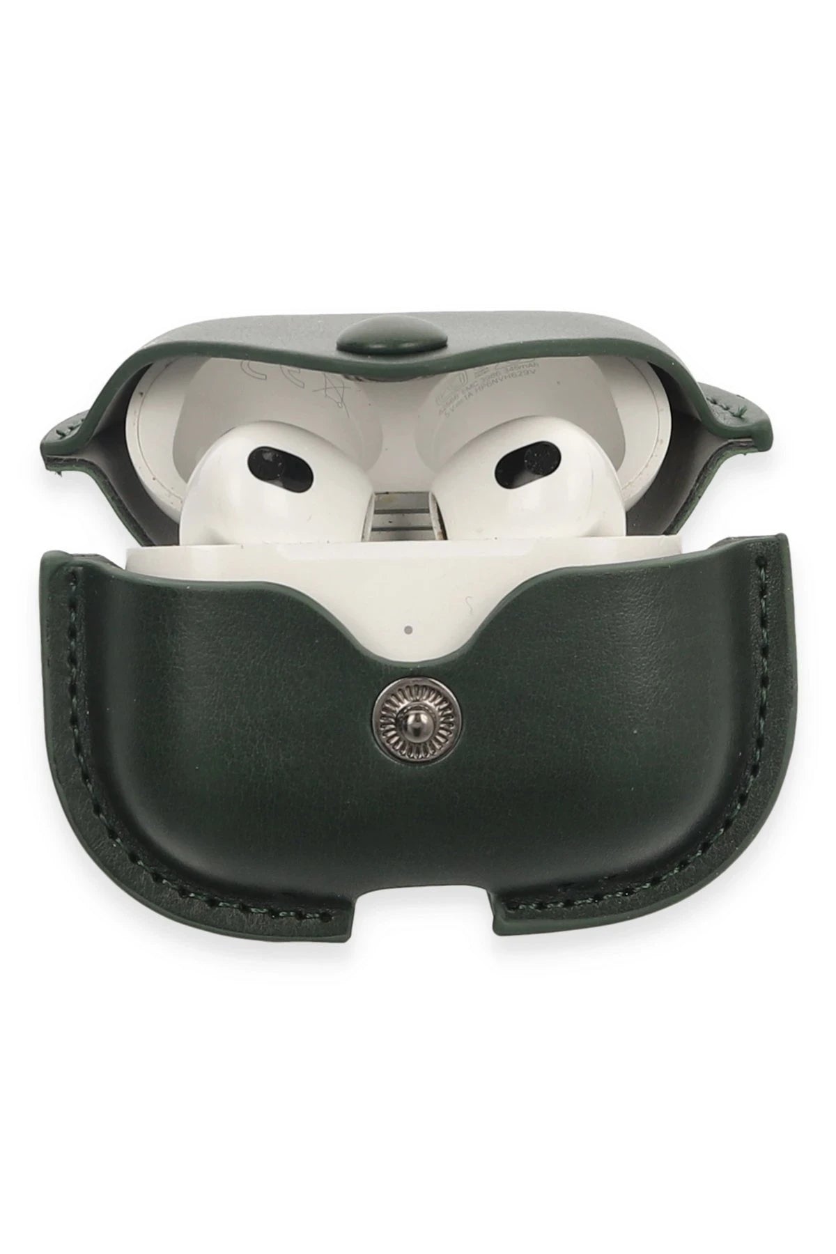 Newface Apple Airpods 3 (3.nesil) Çanta Deri Kılıf - Haki Yeşil
