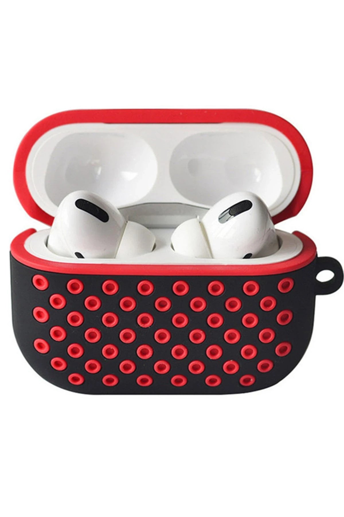 Newface Apple Airpods Pro 2 (2.nesil) Spor Delikli Kılıf - Siyah-Kırmızı