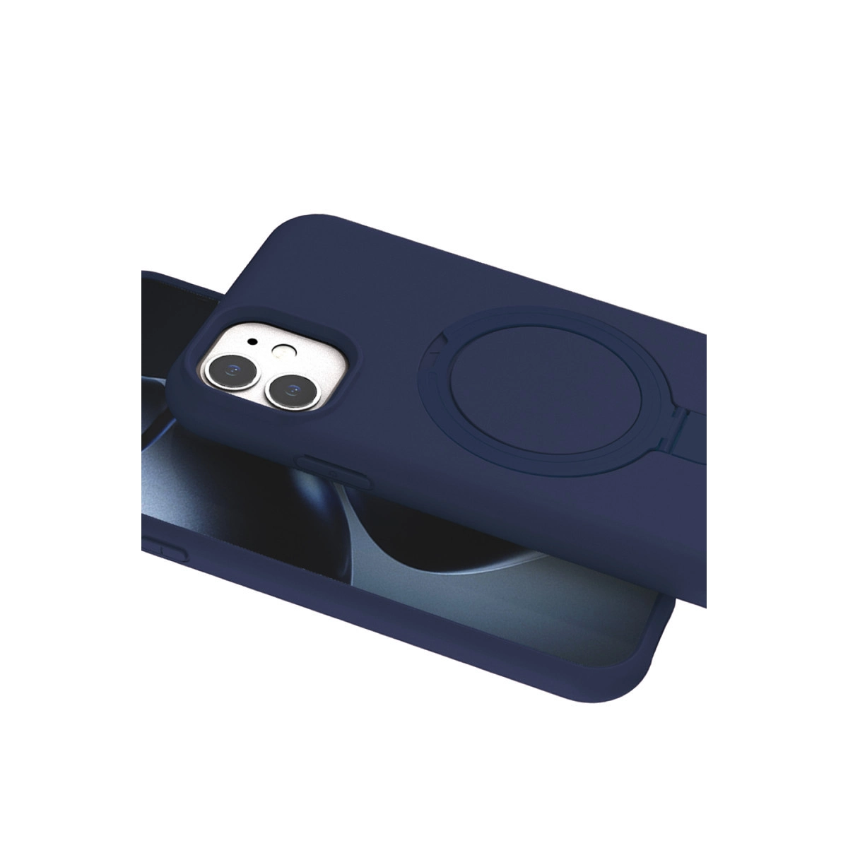İphone 11 Regal Magsafe Standlı Kapak - Lacivert