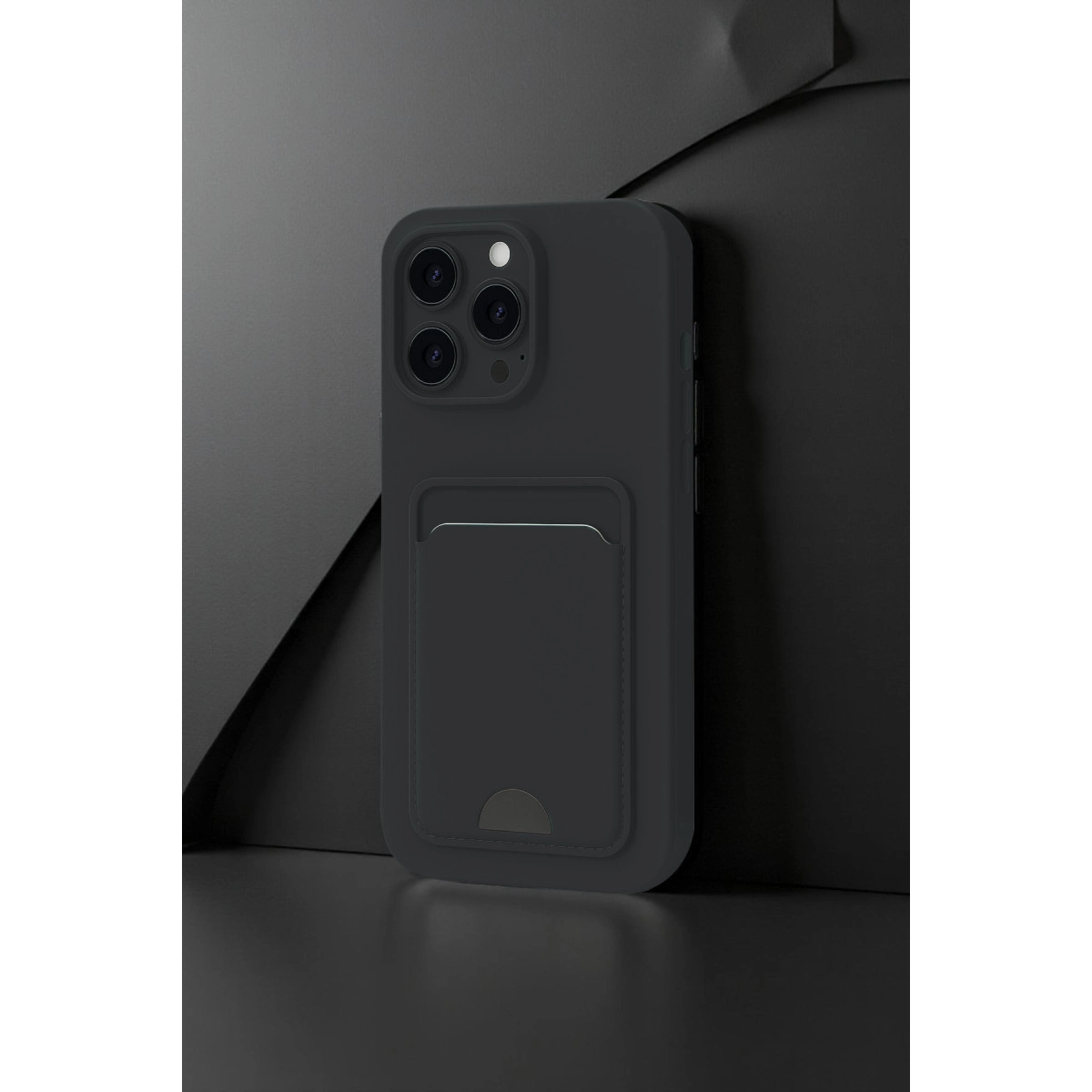 İphone 16 Plus Kılıf Kelvin Kartvizitli Silikon - Derin Mor