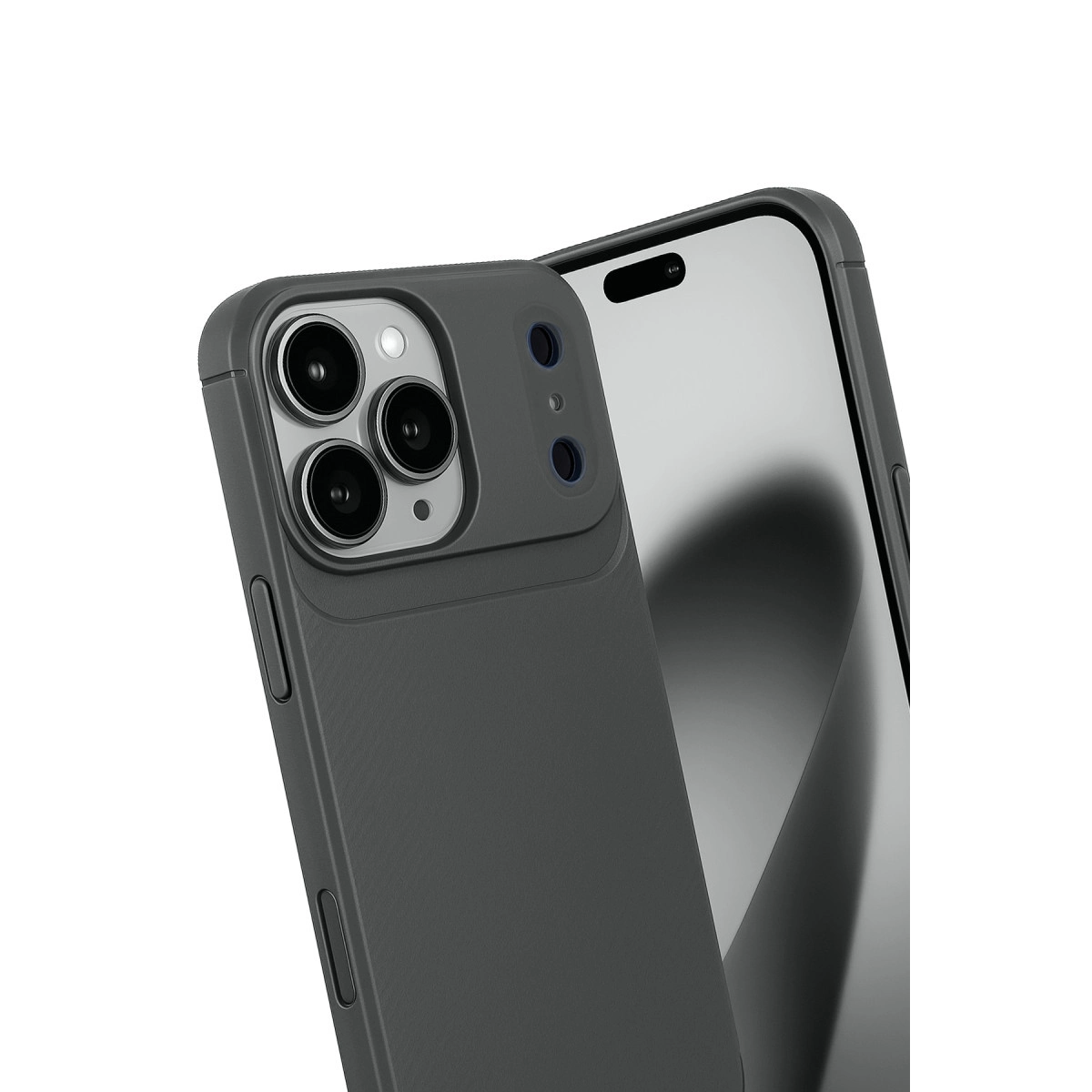 İphone 17 Pro Auto Focus Karbon Kapak - Gri