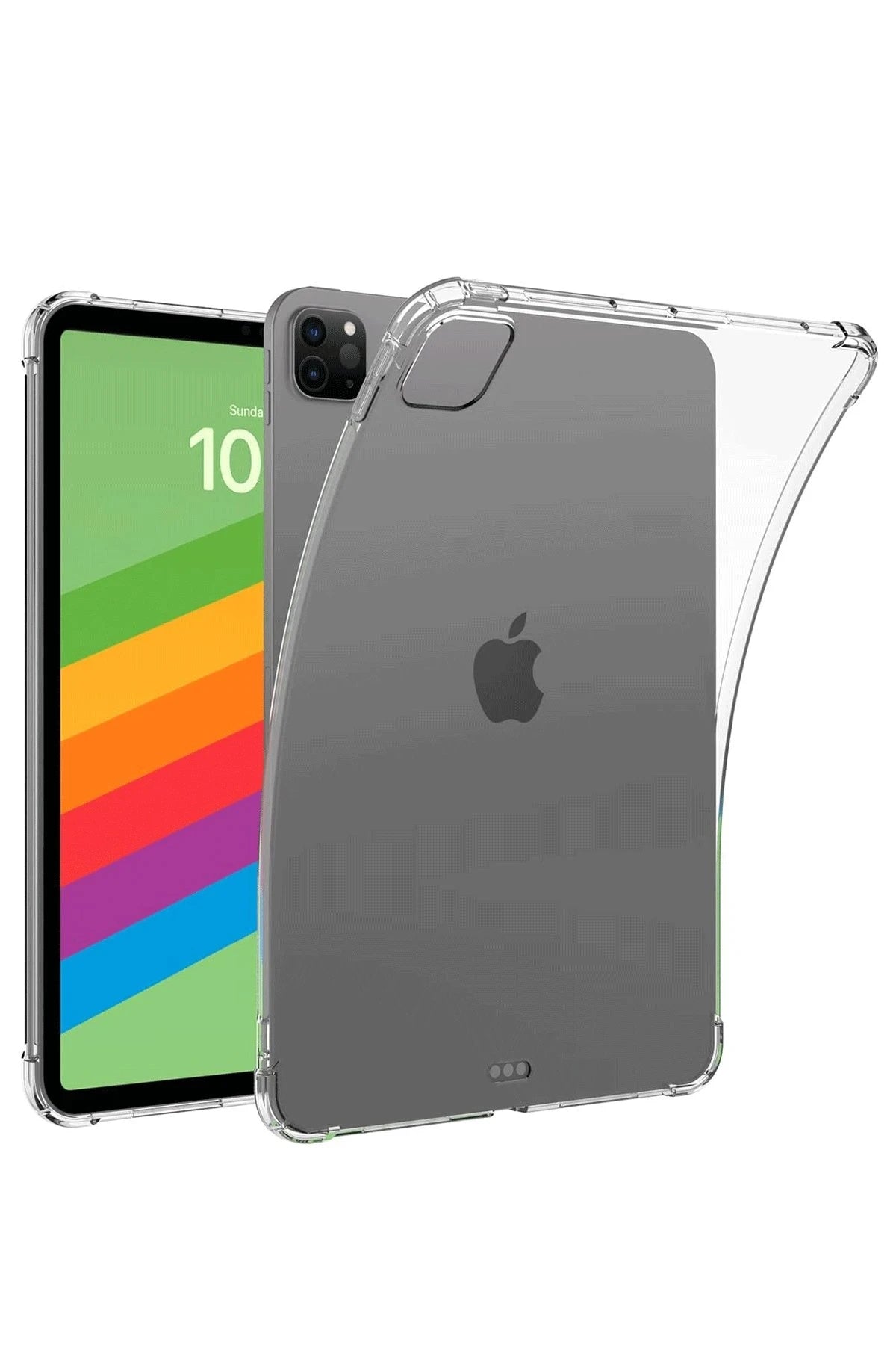 Newface Apple iPad Pro 13 (2024) Kılıf Anti Shock Tablet Silikon - Şeffaf