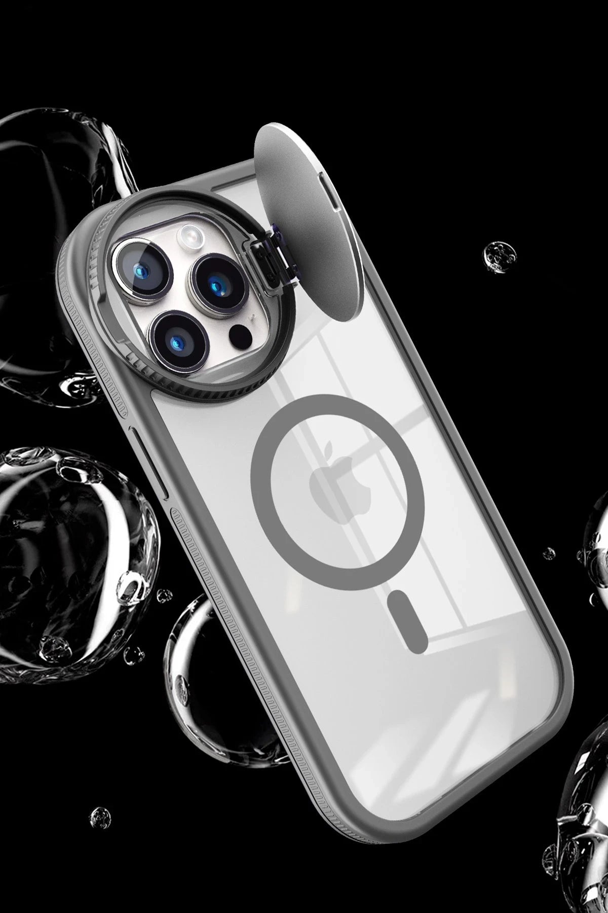 Newface Apple iPhone 11 Kılıf Teleskop Lens Magsafe Silikon Kapak - Siyah