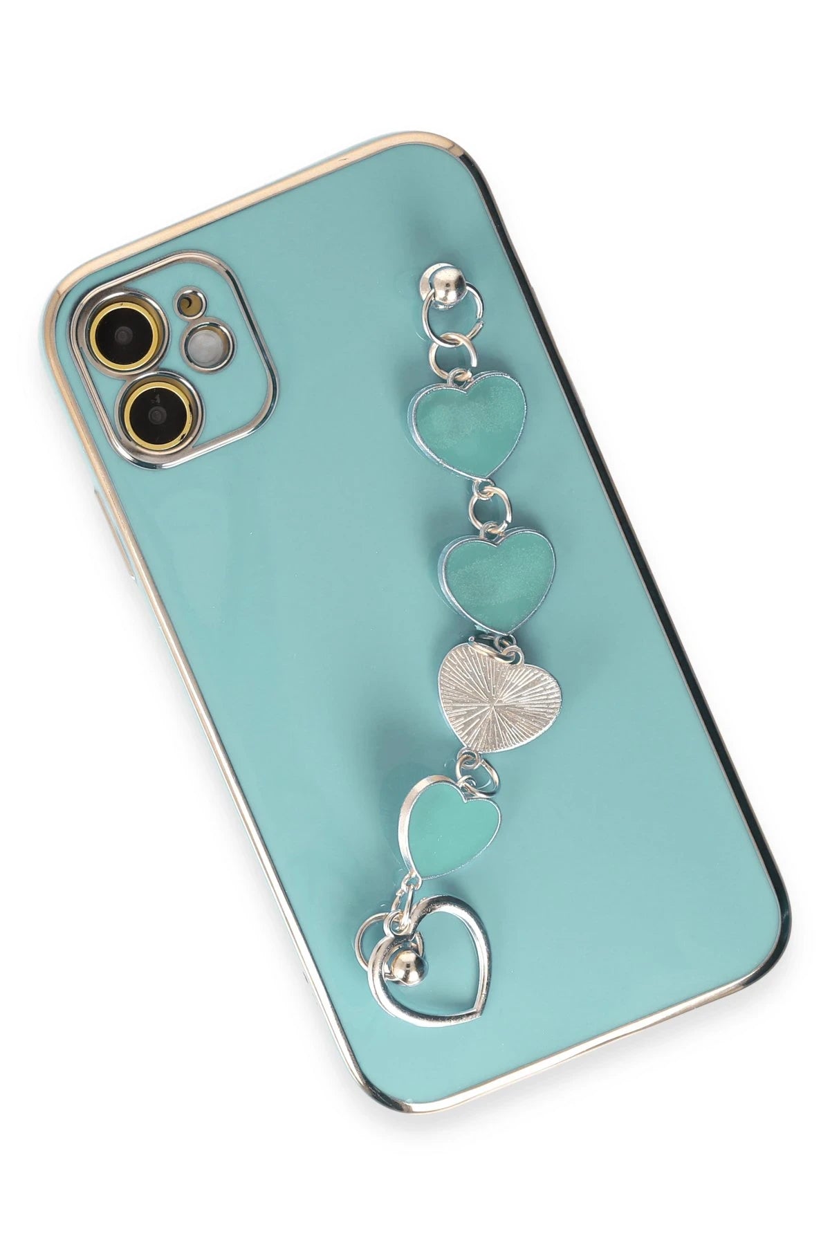 Newface Apple iPhone 12 Kılıf Esila Silikon - Su Yeşili