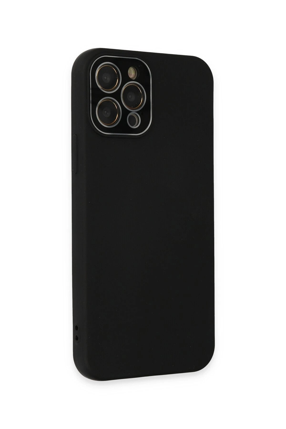 Newface Apple iPhone 12 Pro Kılıf Lansman Glass Kapak - Siyah