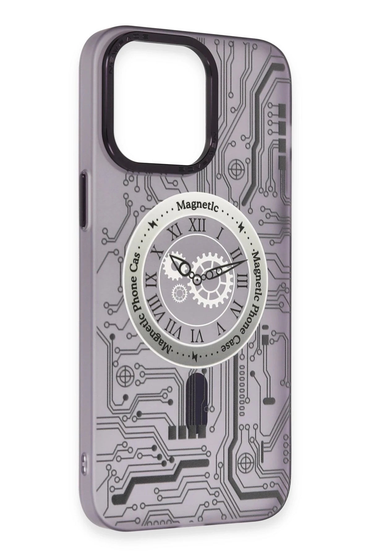 Newface Apple iPhone 14 Pro Kılıf Apollo Magneticsafe Desenli Kapak - Apollo Mor - 5