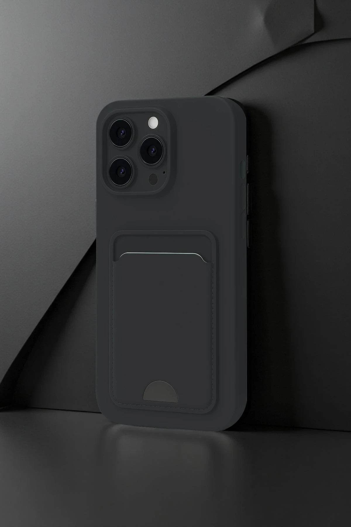 Newface Apple iPhone 16 Plus Kılıf Kelvin Kartvizitli Silikon - Siyah