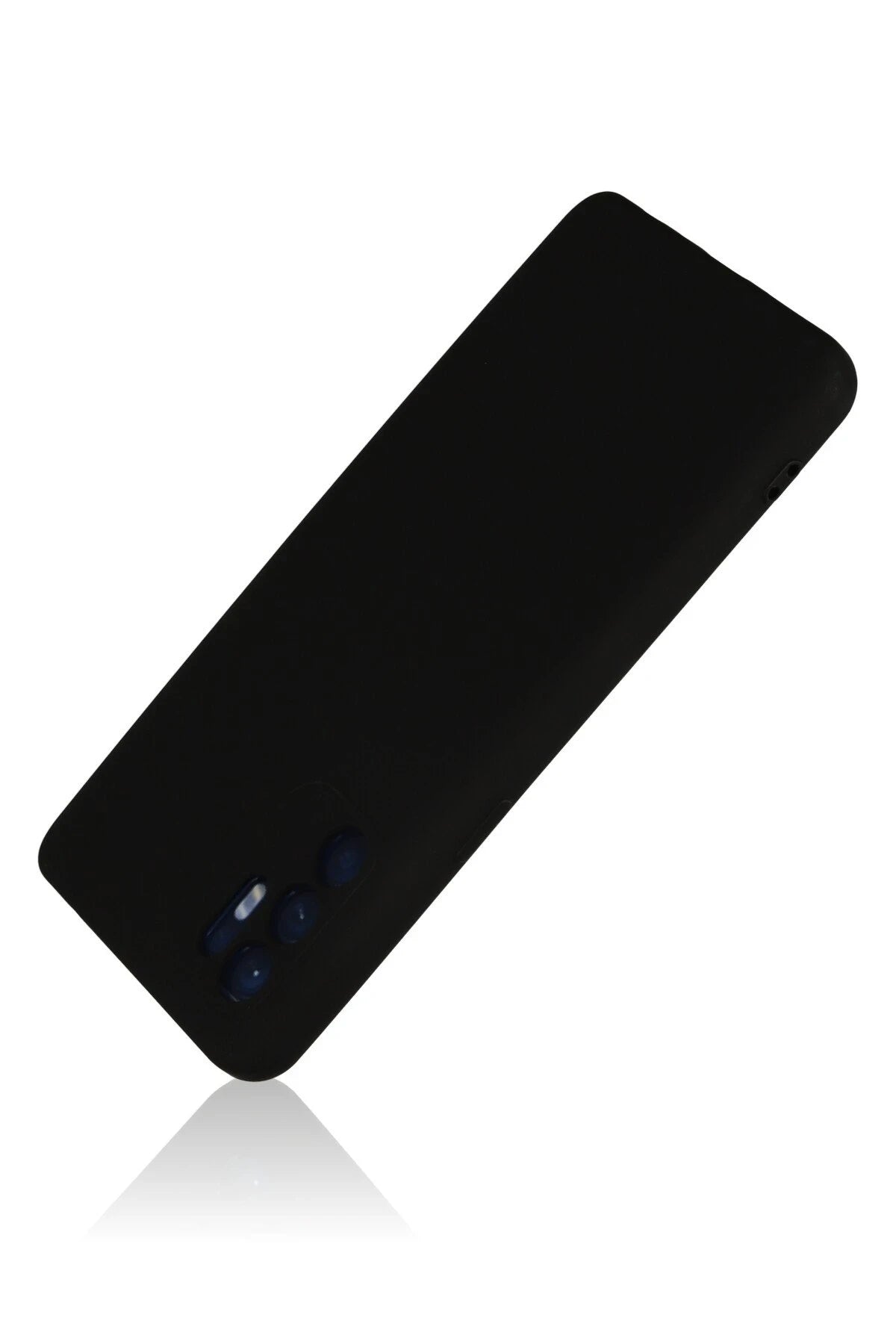 Newface Oppo Reno 6 Kılıf Nano içi Kadife Silikon - Siyah