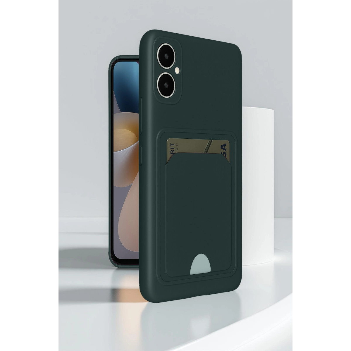 Samsung Galaxy A05 Kelvin Kartvizitli Silikon - Siyah