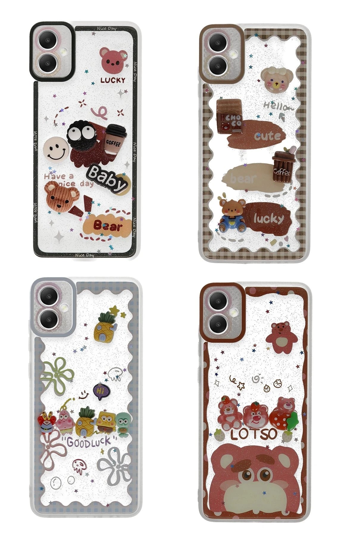 Newface Samsung Galaxy A05 Kılıf Sweet Desenli Silikon Kapak - Pembe