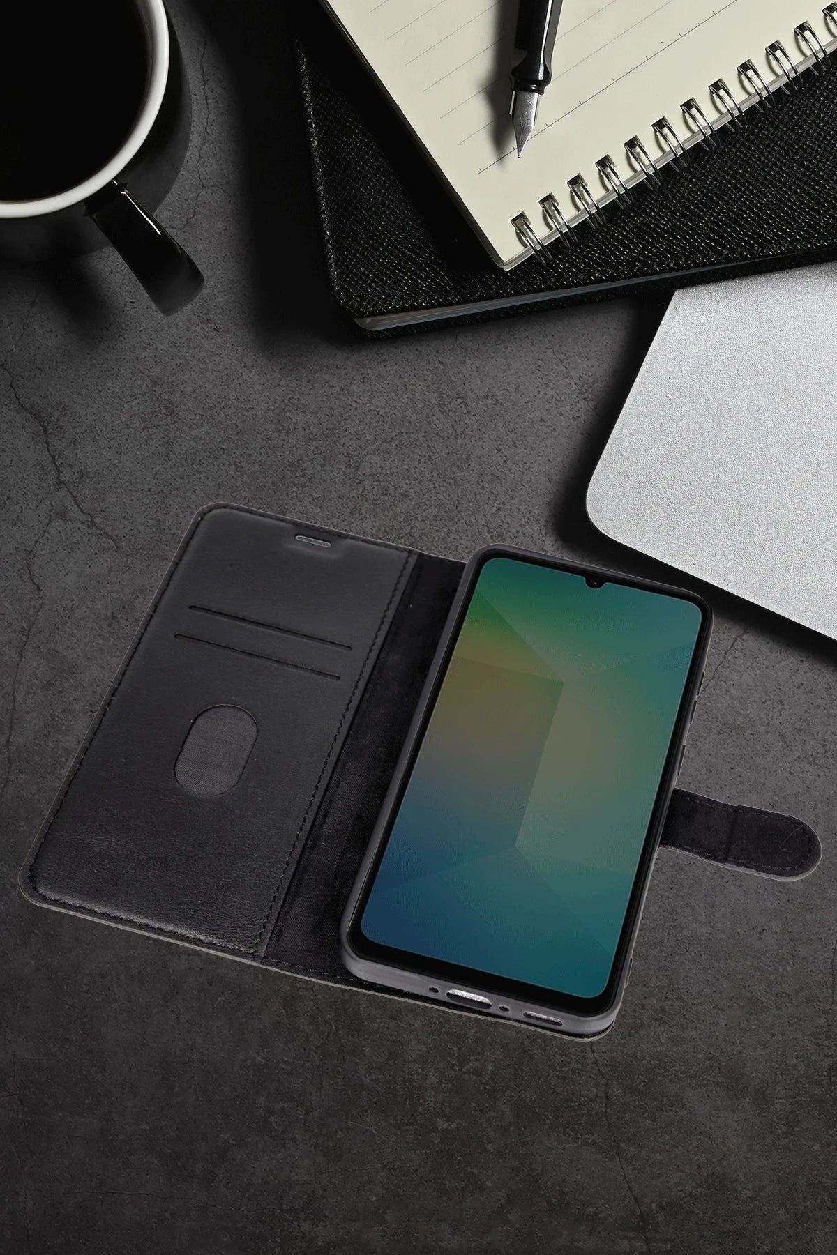 Newface Samsung Galaxy A16 5G Kılıf Trend S Plus Kapaklı Kılıf - Siyah