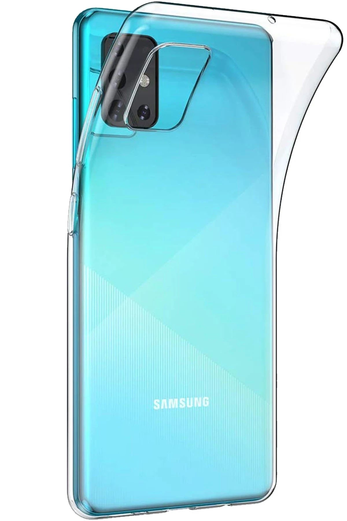 Newface Samsung Galaxy A51 Kılıf Lüx Şeffaf Silikon