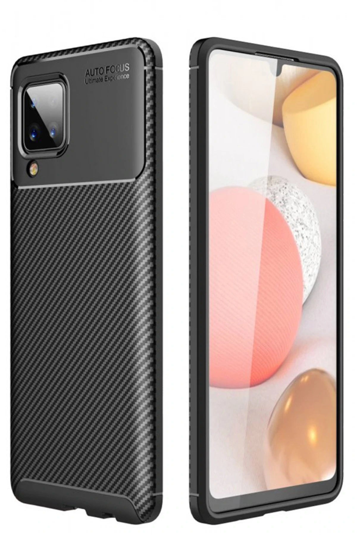 Newface Samsung Galaxy M33 Kılıf Auto Focus Karbon Kapak - Siyah