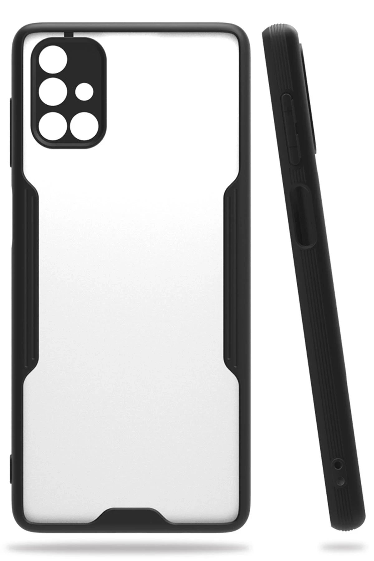Newface Samsung Galaxy M51 Kılıf Platin Silikon - Siyah