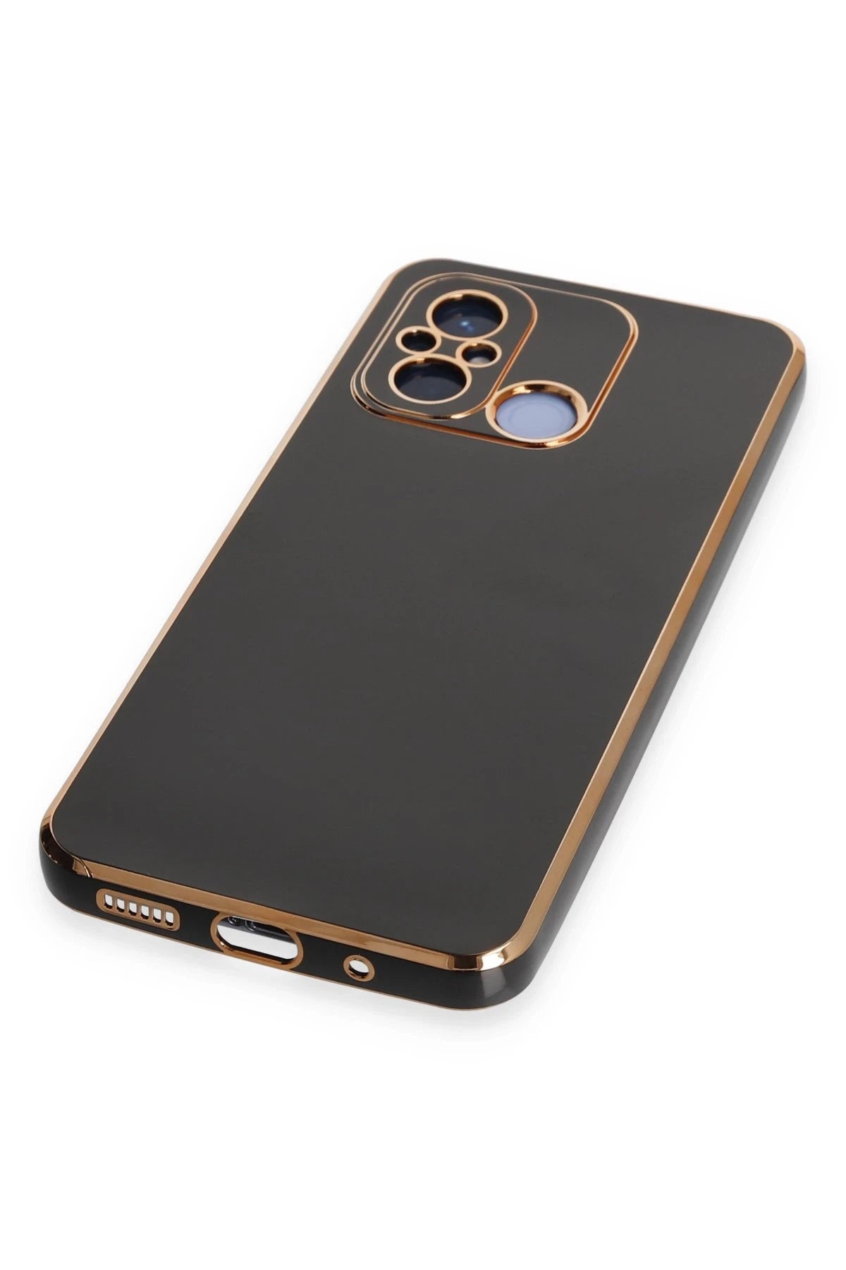 Newface Xiaomi Redmi 12C Kılıf Volet Silikon - Siyah