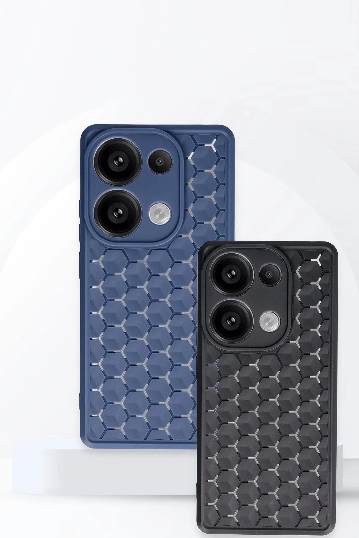 Newface Xiaomi Redmi Note 13 Pro 4G Kılıf Petek Silikon Kapak - Siyah