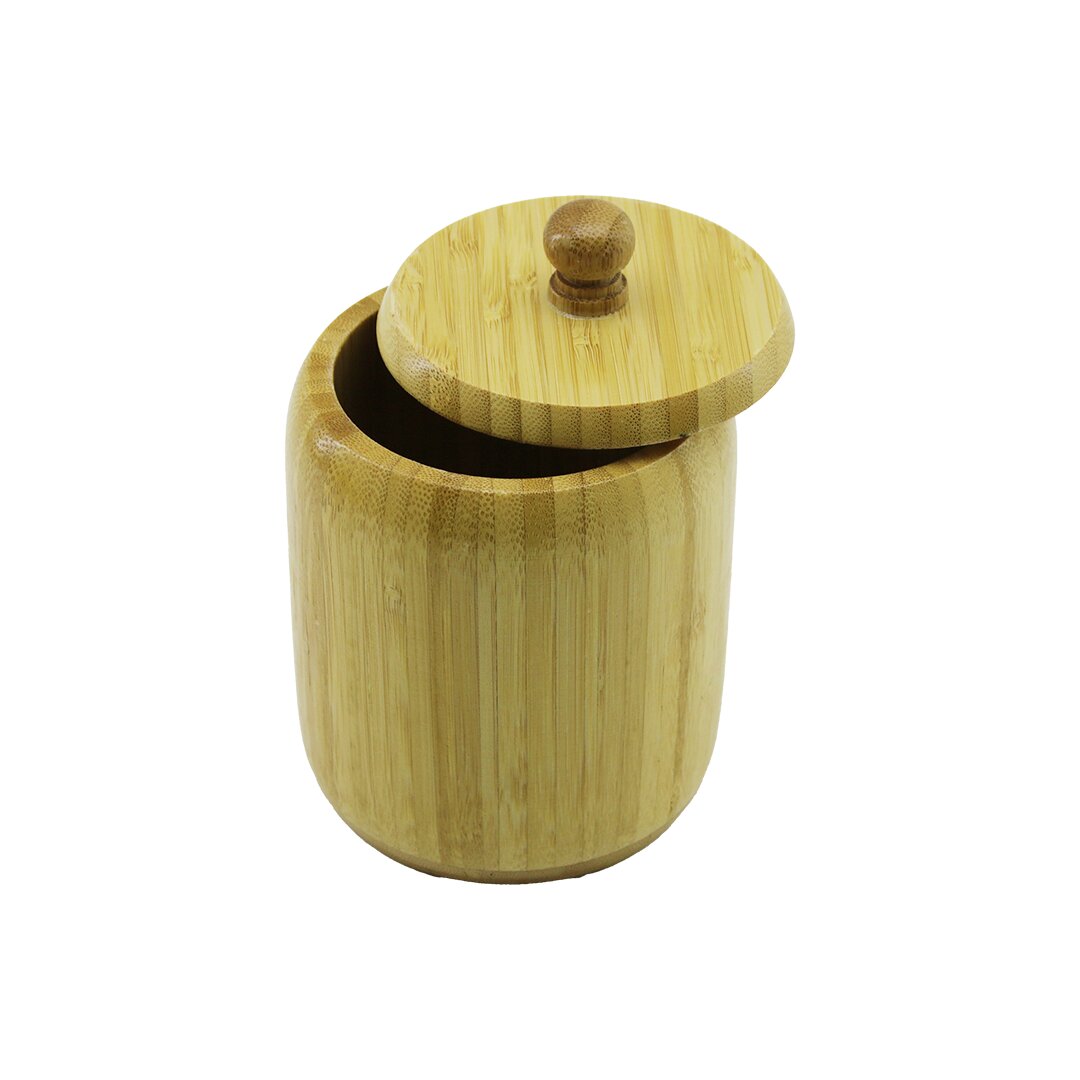 NO-10 AHŞAP - BAMBU ŞEKERLİK KAPAKLI ÇAP: 9CM DERİNLİK: 10.5CM (5643)