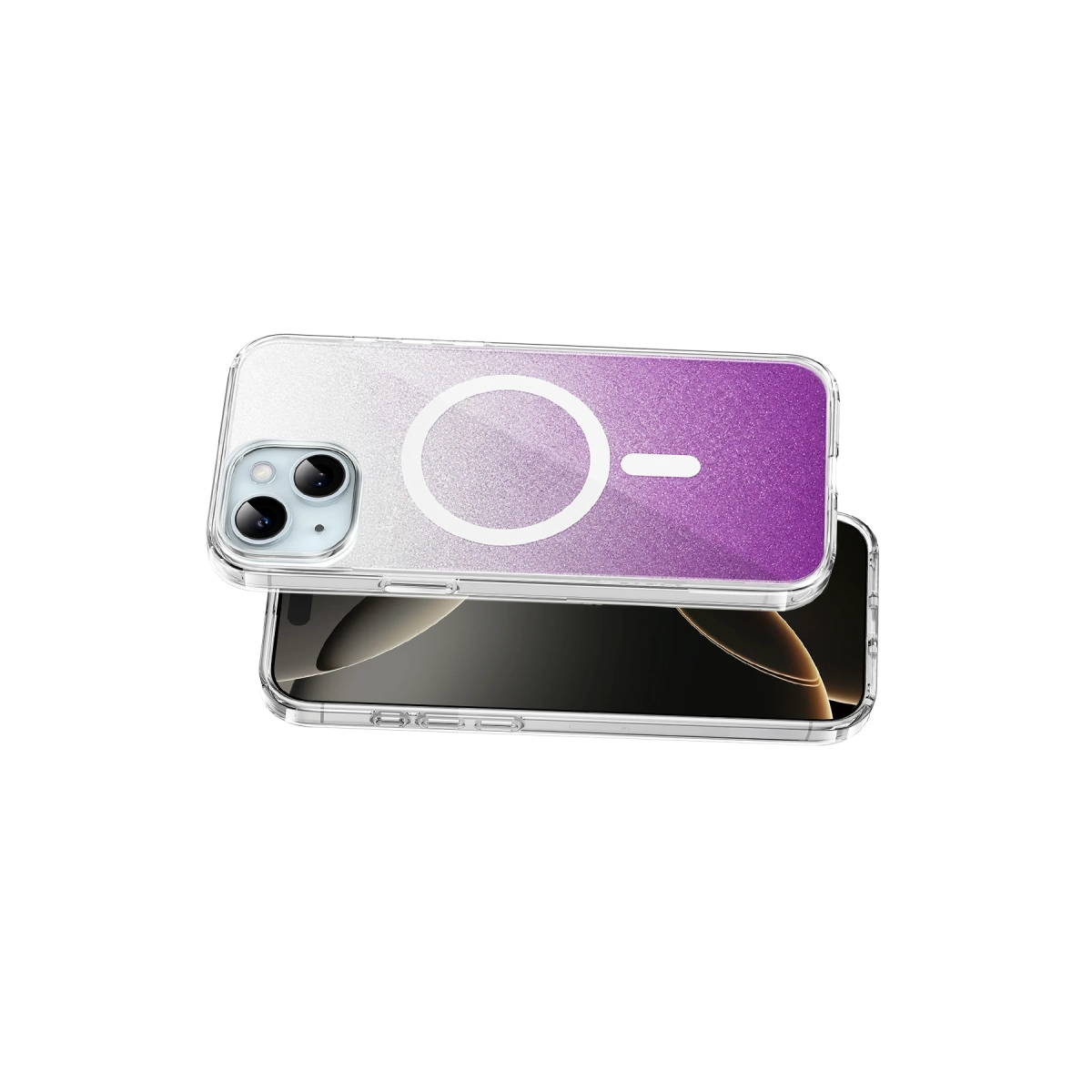 Onegif İphone 14 Sora Simli Magsafe Kapak - Mor