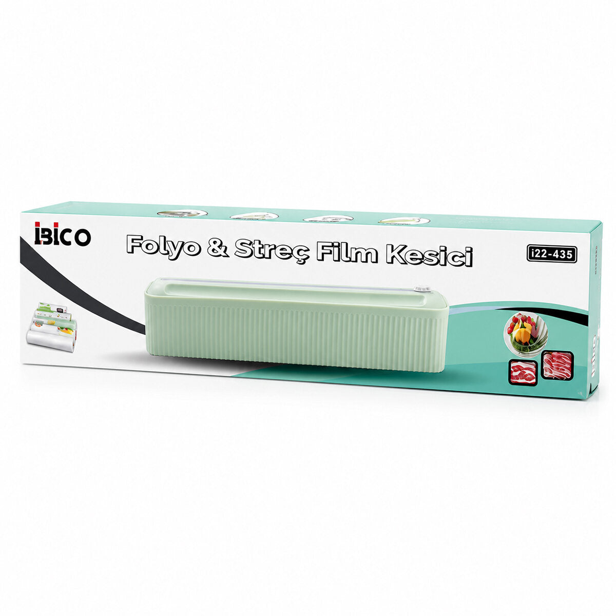 PLASTİK FOLYO - STREÇLİK FİLM KESİCİ 35CM PRATİK KESME APARATLI MANYETİK SABİTLEME (5643)
