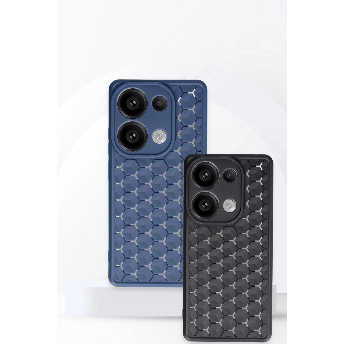 Realme C65 Kılıf Petek Silikon Kapak - Lacivert