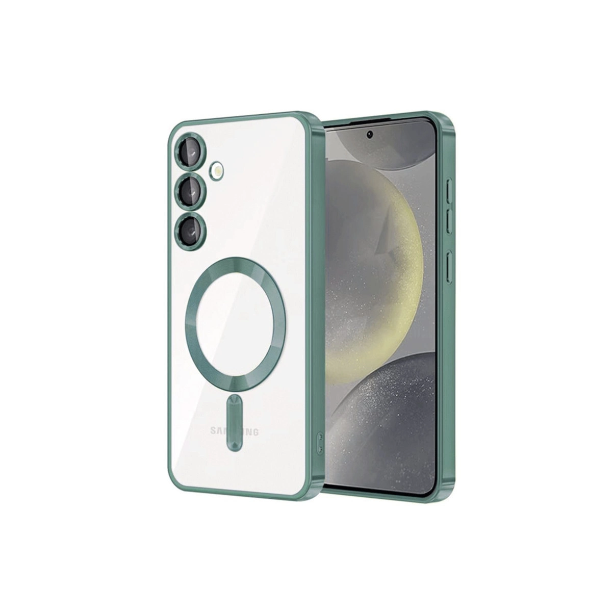 Samsung Galaxy S23 Kılıf Kross Magneticsafe Kapak - Koyu Yeşil