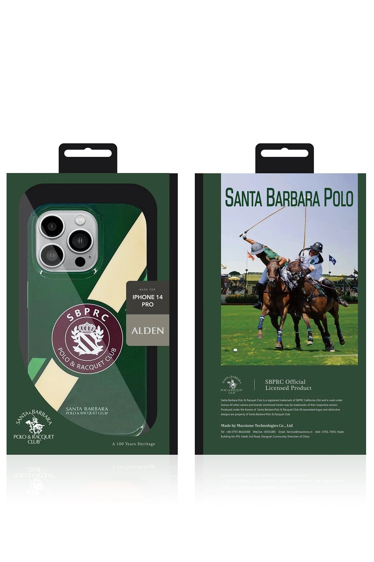 Santa Barbara Polo Racquet Club Apple iPhone 14 Pro Alden Kapak - Siyah