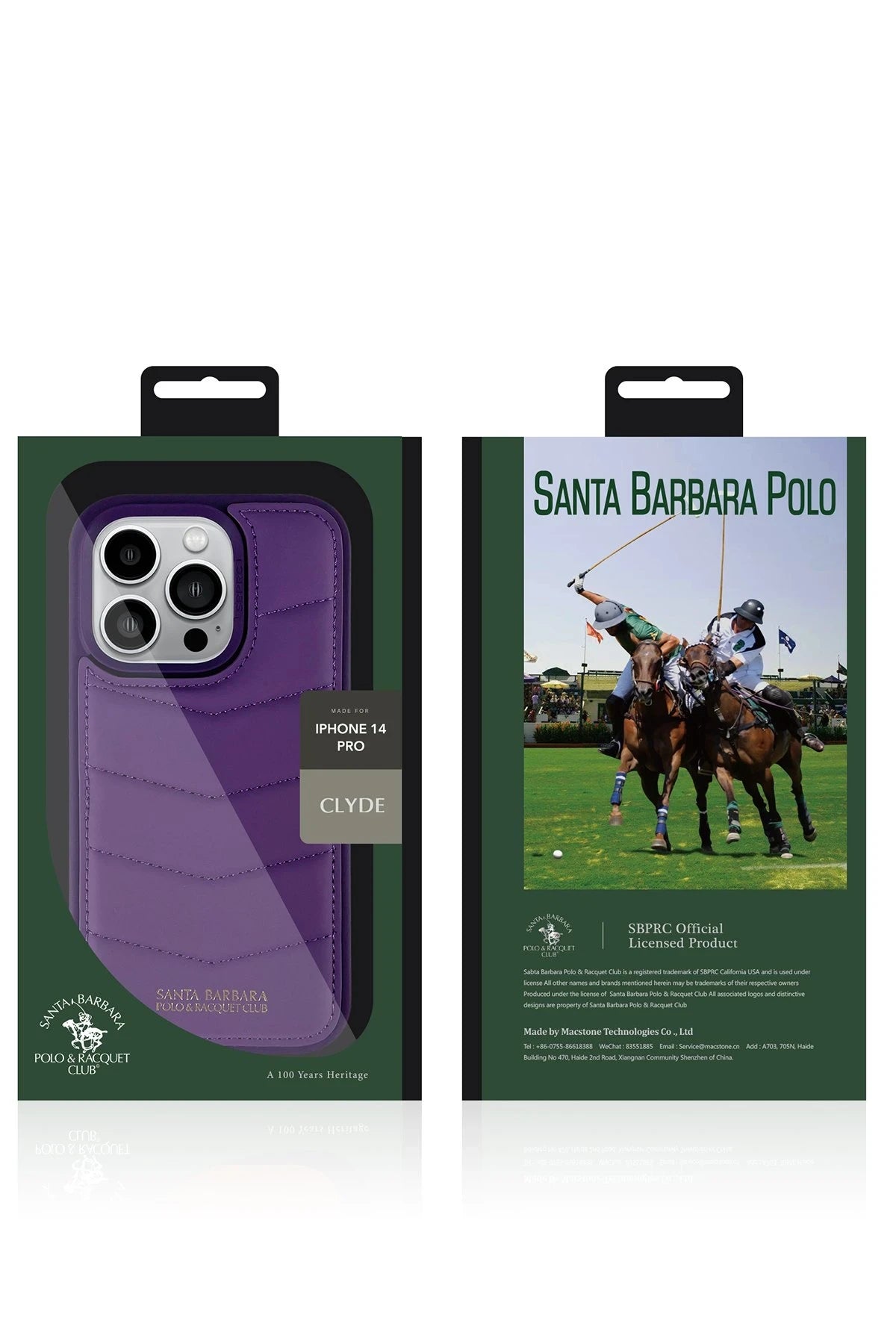 Santa Barbara Polo Racquet Club Apple iPhone 14 Pro Max Clyde Stand Kapak - Siyah