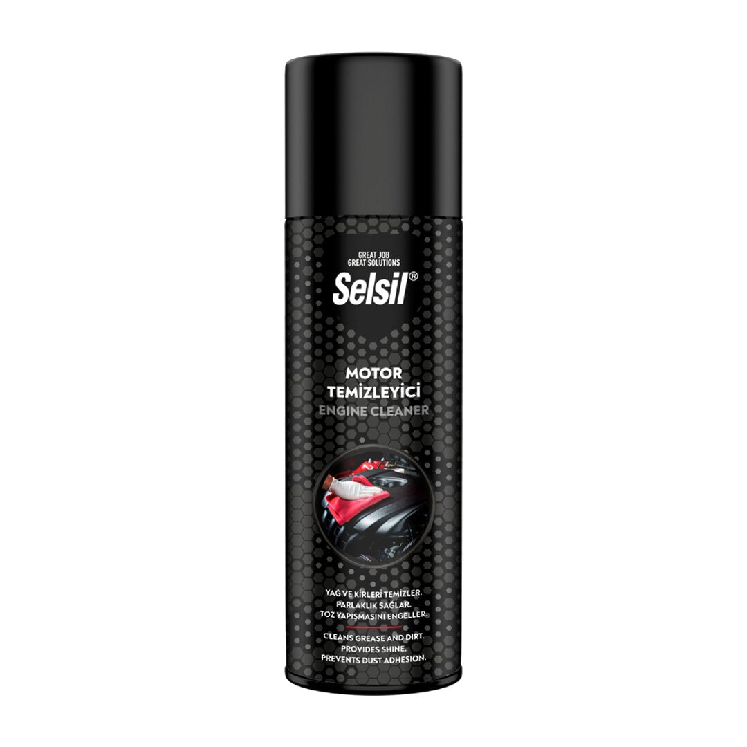 SELSİL OTO - ARAÇ MOTOR TEMİZLEYİCİ - PARLATICI - TOZ YAPIŞMA ENGELLEYİCİ SPREY 500ML (5643)