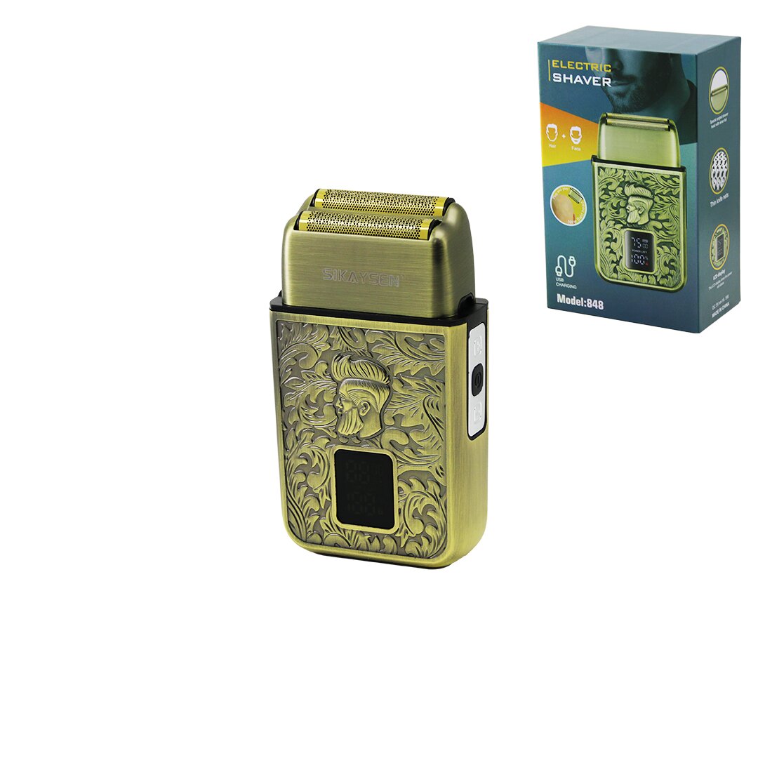 SEYAHAT TİPİ 2IN1 LCD EKRAN GÜNLÜK SIFIR SAKAL - ÇİZİM BAŞLIK TRAŞ MAKİNESİ USB ŞARJLI CEP - ÇANTA BOY (5643)