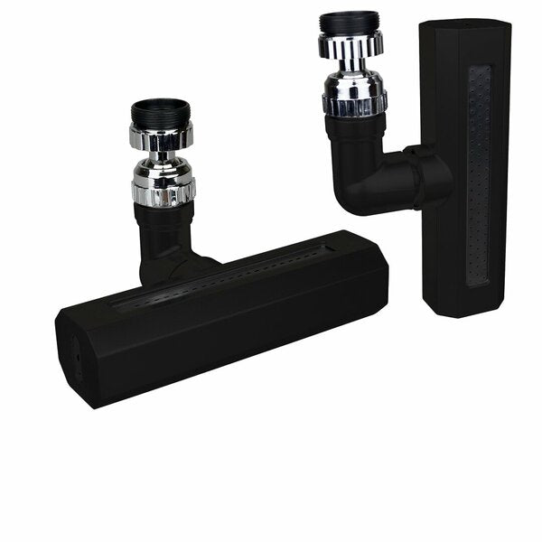 SİYAH GENİŞ 360 DERECE DÖNEBİLENOYNAR BAŞLIK - 4 MOD PERLATÖR ŞELALE MUSLUK UCU KTX-3288 (5643)