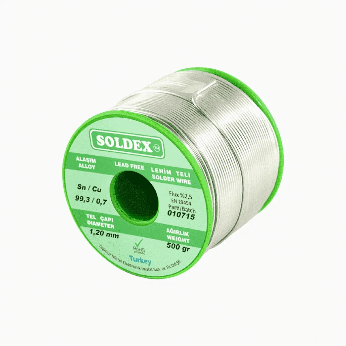 Soldex Scn100 Gümüşsüz Özel Alaşım Lehim Teli 500 Gr - 1.2 Mm