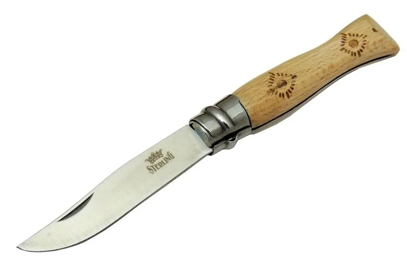 Sterling T0221 Bahçe Çakı 16 Cm - Ahşap Sap, Bilezikli, Kılıflı