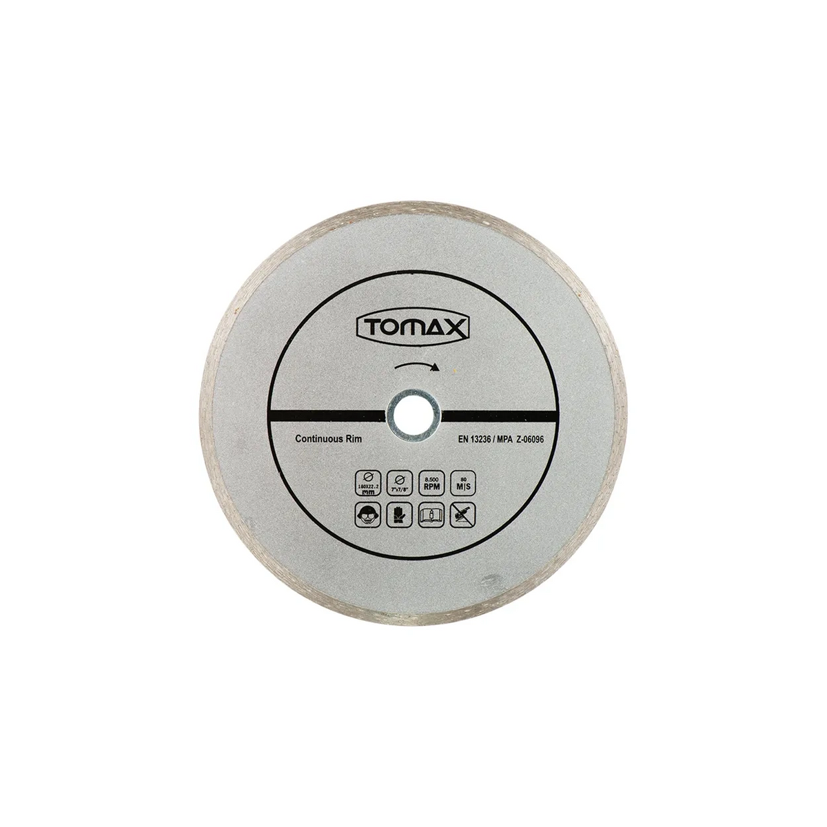 Tomax Sürekli Elmas Fayans Kesici Disk - 180x2,2x22
