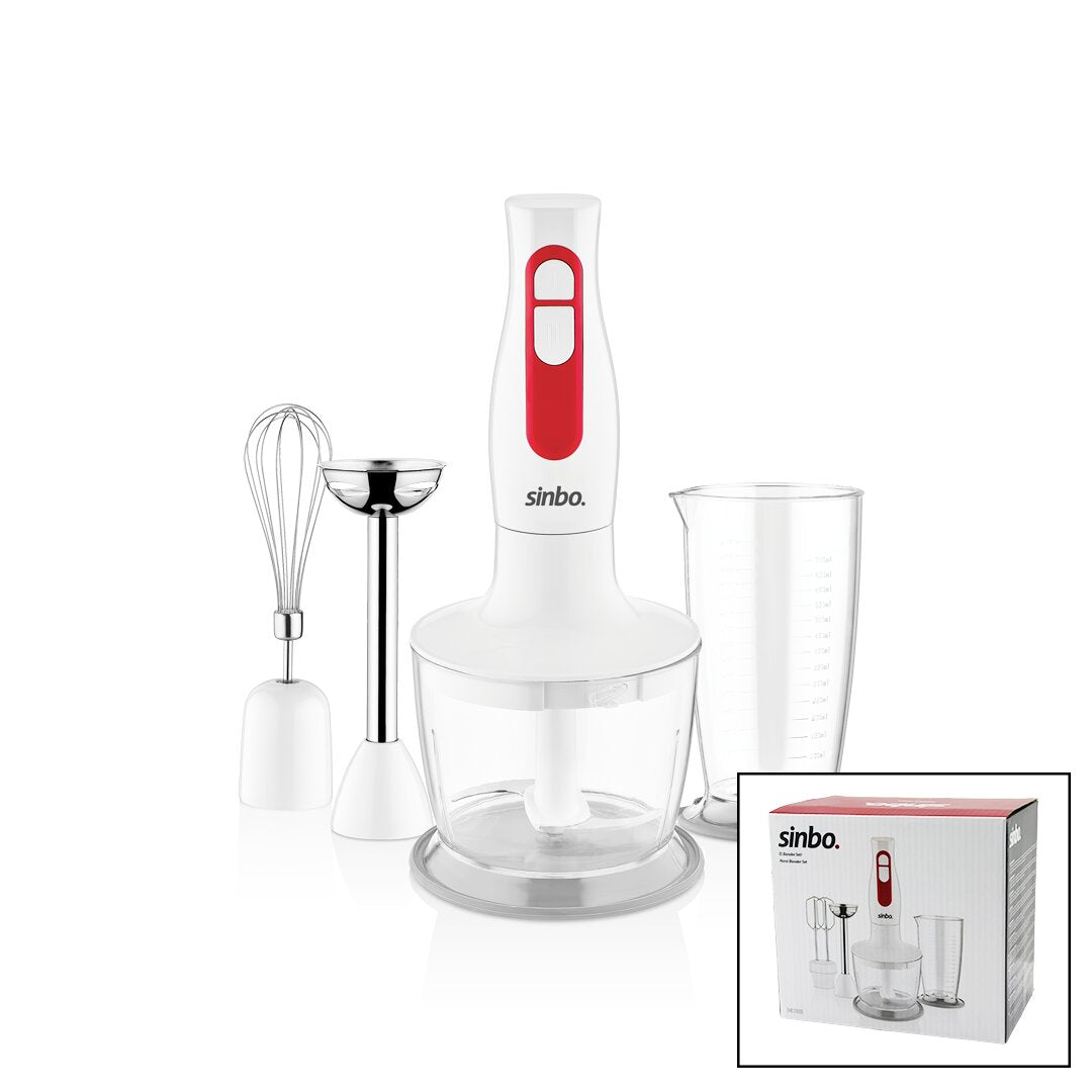 TURBO EL BLENDER SETİ DOĞRAYICI- MİKSER- BLENDER 2 KADEME HIZ 600ML HAZNE - 700ML ÖLÇÜ KABI SHB-3100S (5643)