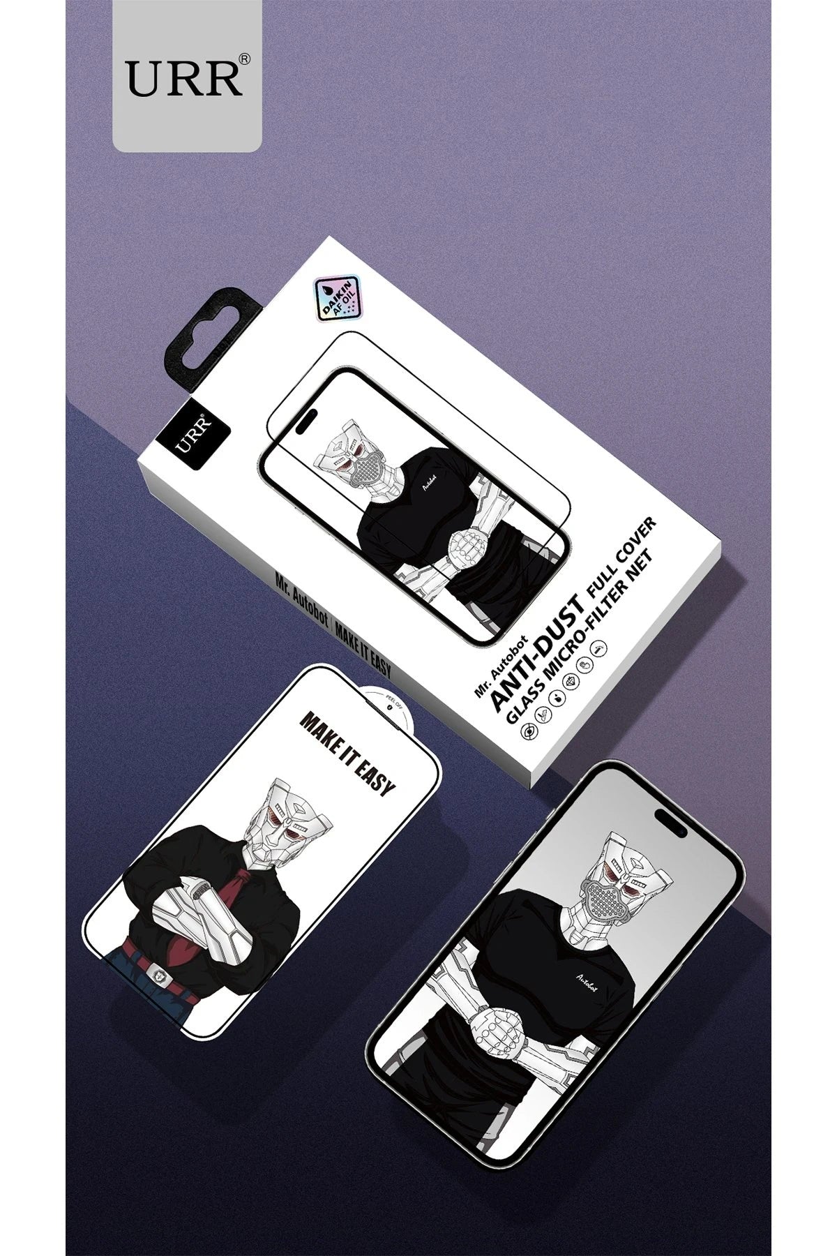 URR Apple iPhone 15 Pro Lazer Antidust Cam Ekran Koruyucu - Siyah
