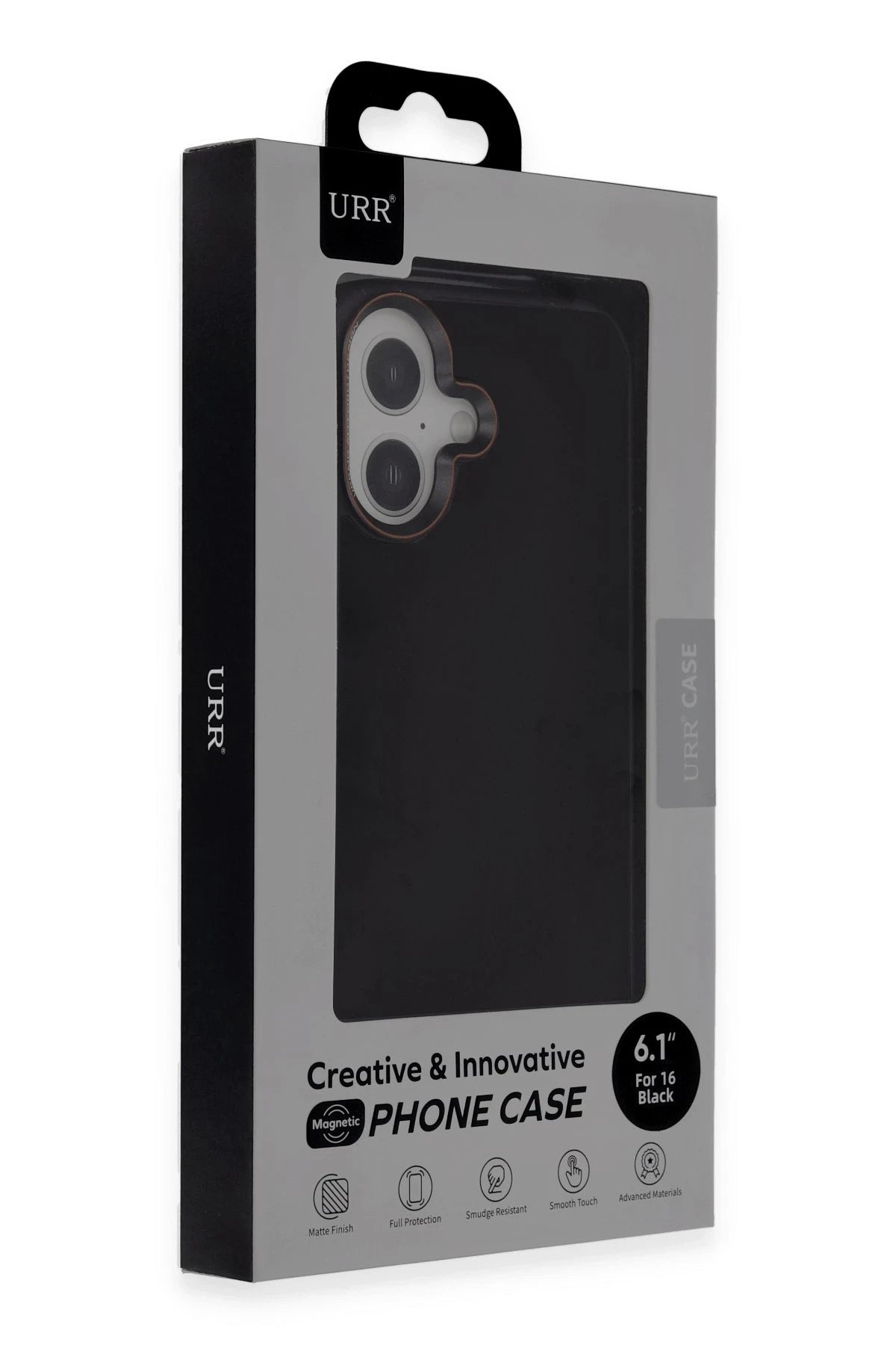 URR Apple iPhone 16 Matte Pure Glass Magsafe Kapak - Siyah