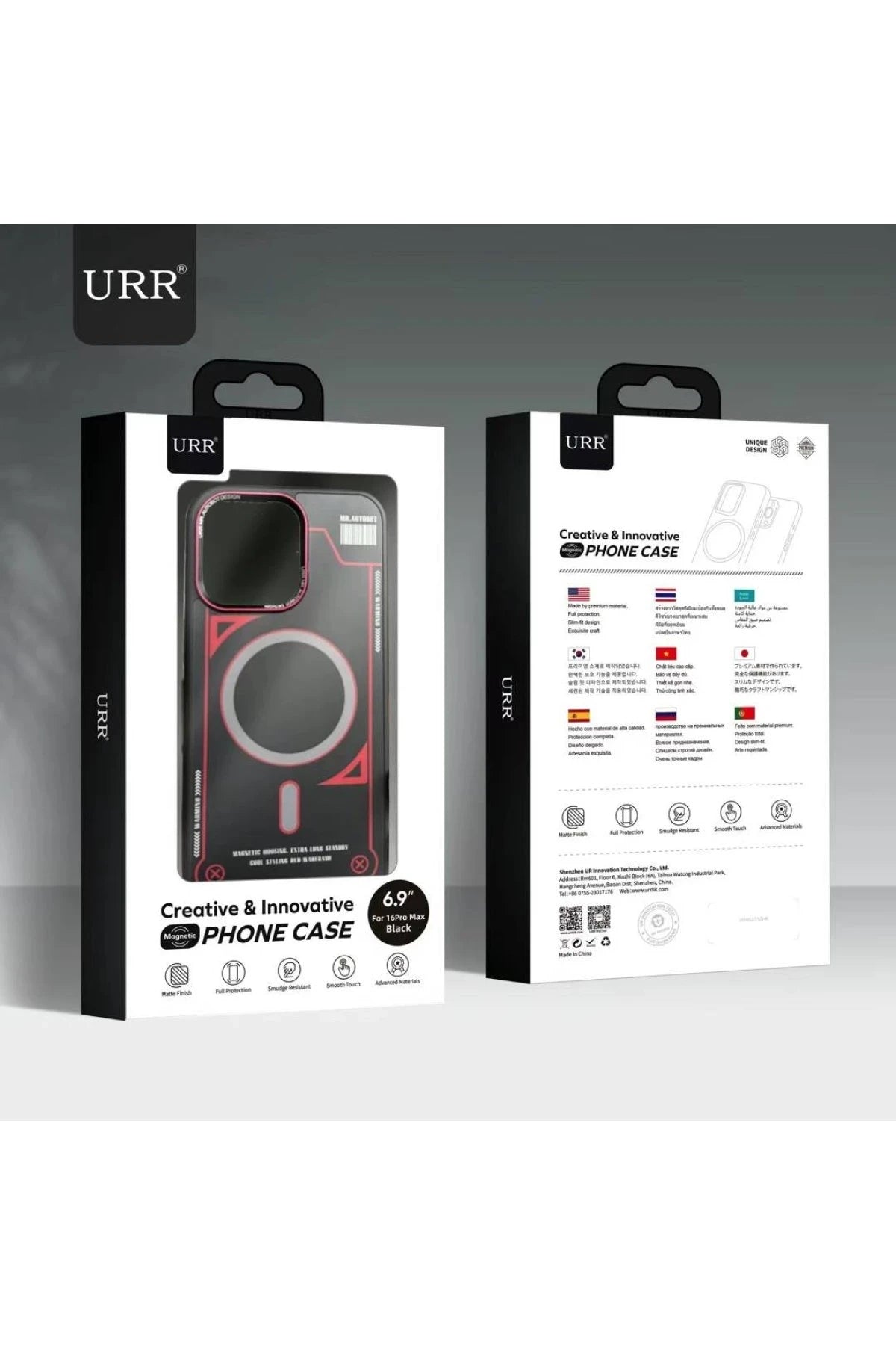 URR Apple iPhone 16 Pro Cool Series Matte Pure PC Magsafe Kapak - Siyah
