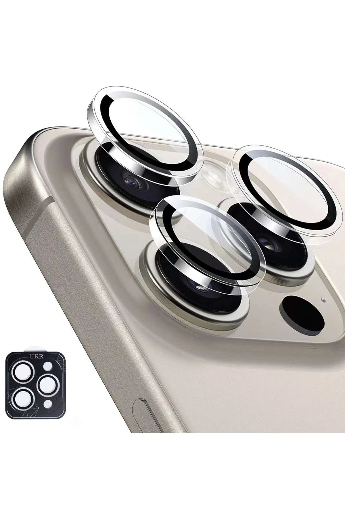 URR Apple iPhone 16 Pro Crystal Clear Magsafe 3in1 Ekran Koruyucu ve Kamera Lens Set - Şeffaf