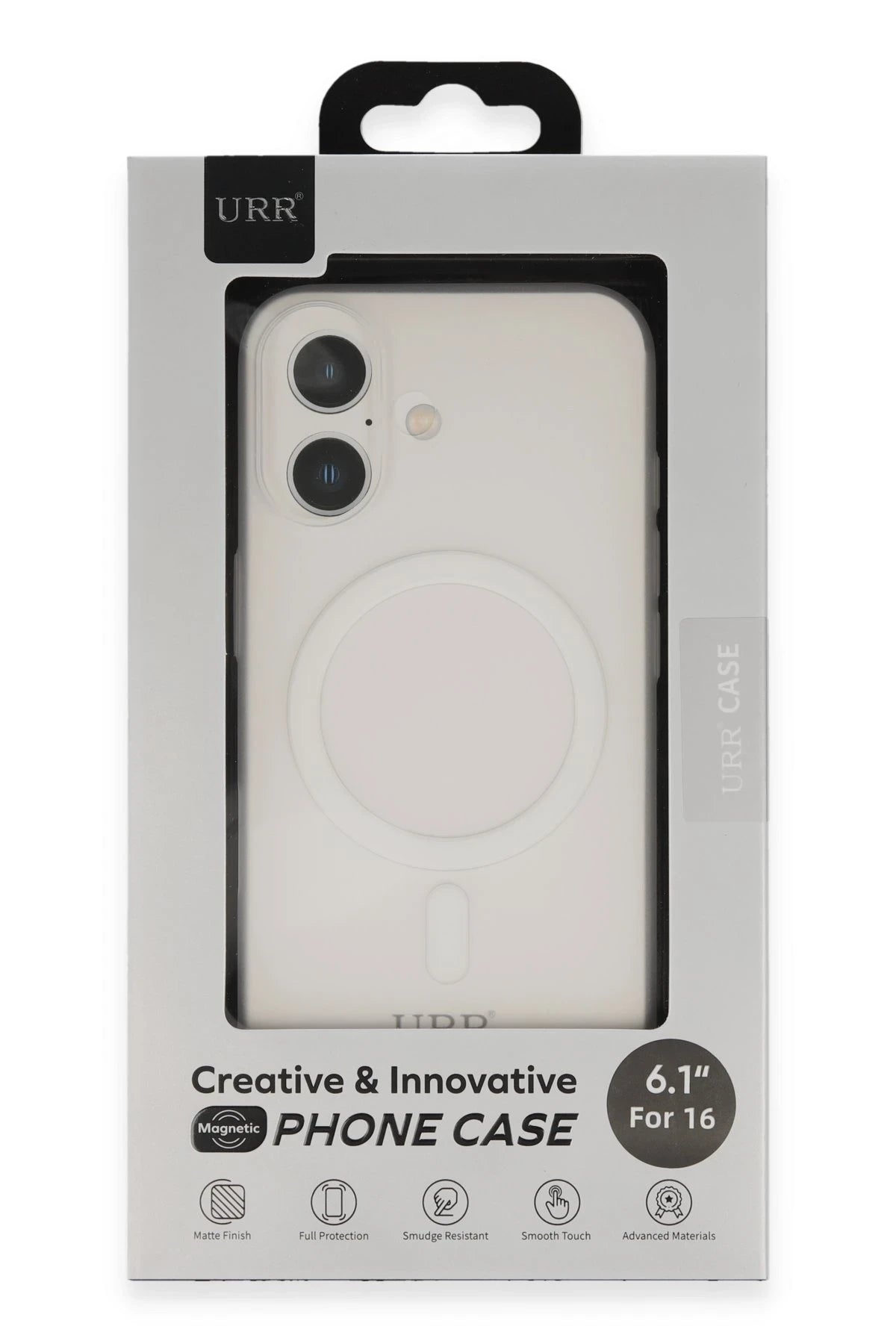 URR Apple iPhone 16 Ultra Thin Matte PC Magsafe Kapak - Şeffaf