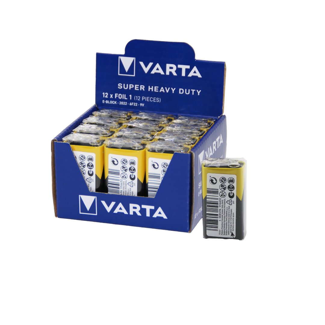 VARTA 9 VOLT PİL E 12PCS (5643)