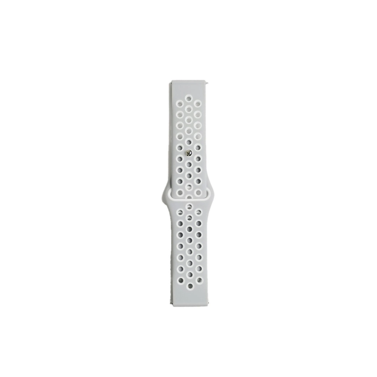 Watch 20mm Spor Delikli Kordon - Gri-beyaz
