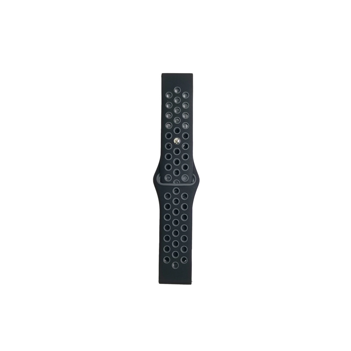 Watch 20mm Spor Delikli Kordon - Siyah-gri