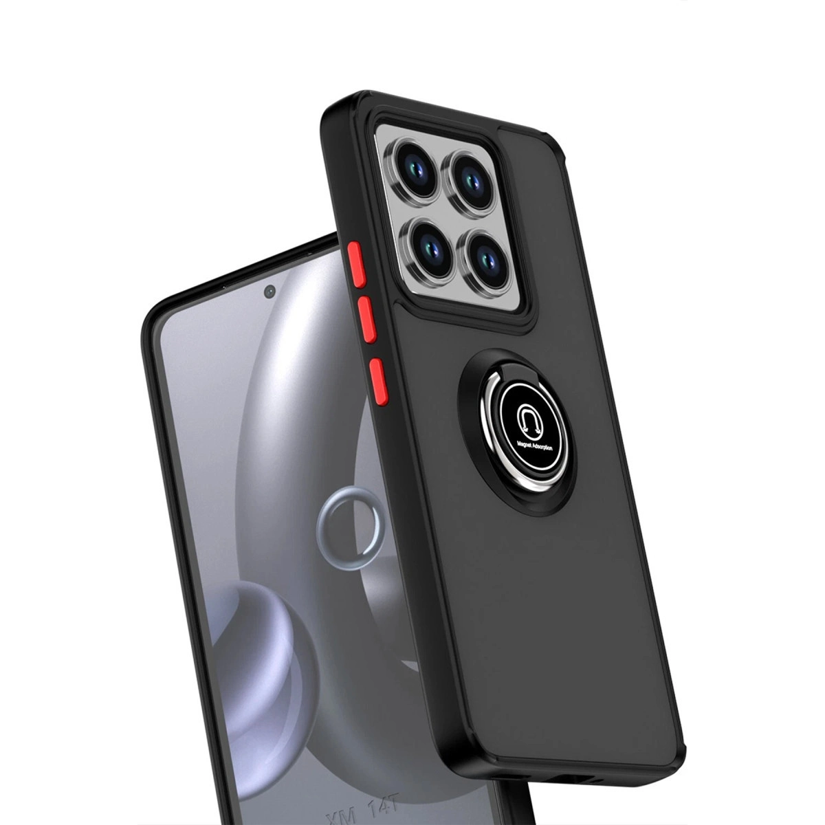 Xiaomi Mi 15 Kılıf Montreal Yüzüklü Silikon Kapak - Kırmızı