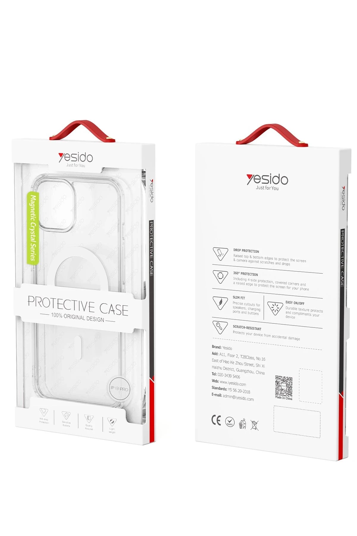 Yesido Apple iPhone 15 Pro Max PC03 Ace Şeffaf Magsafe Kapak - Şeffaf