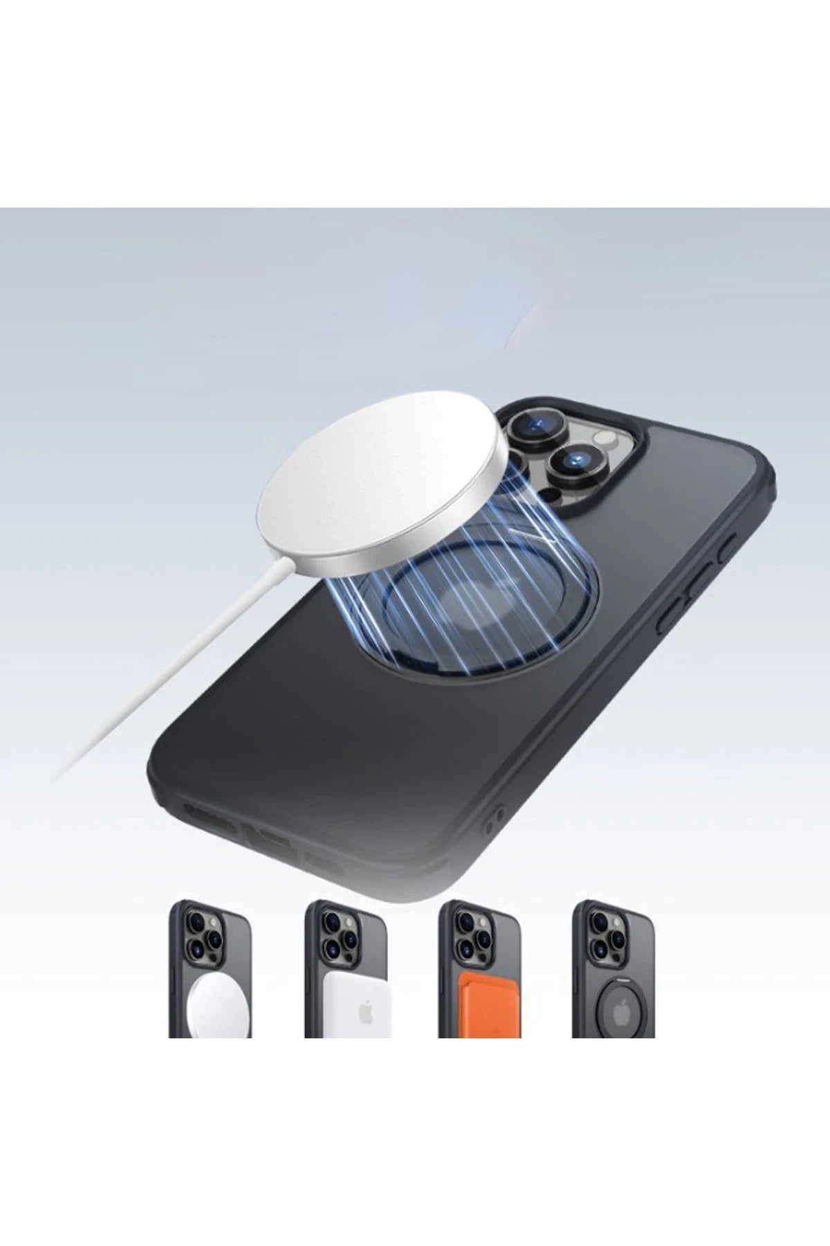 Yesido Apple iPhone 16 Pro Max PC15 Razor Magsafe Standlı Kapak - Siyah