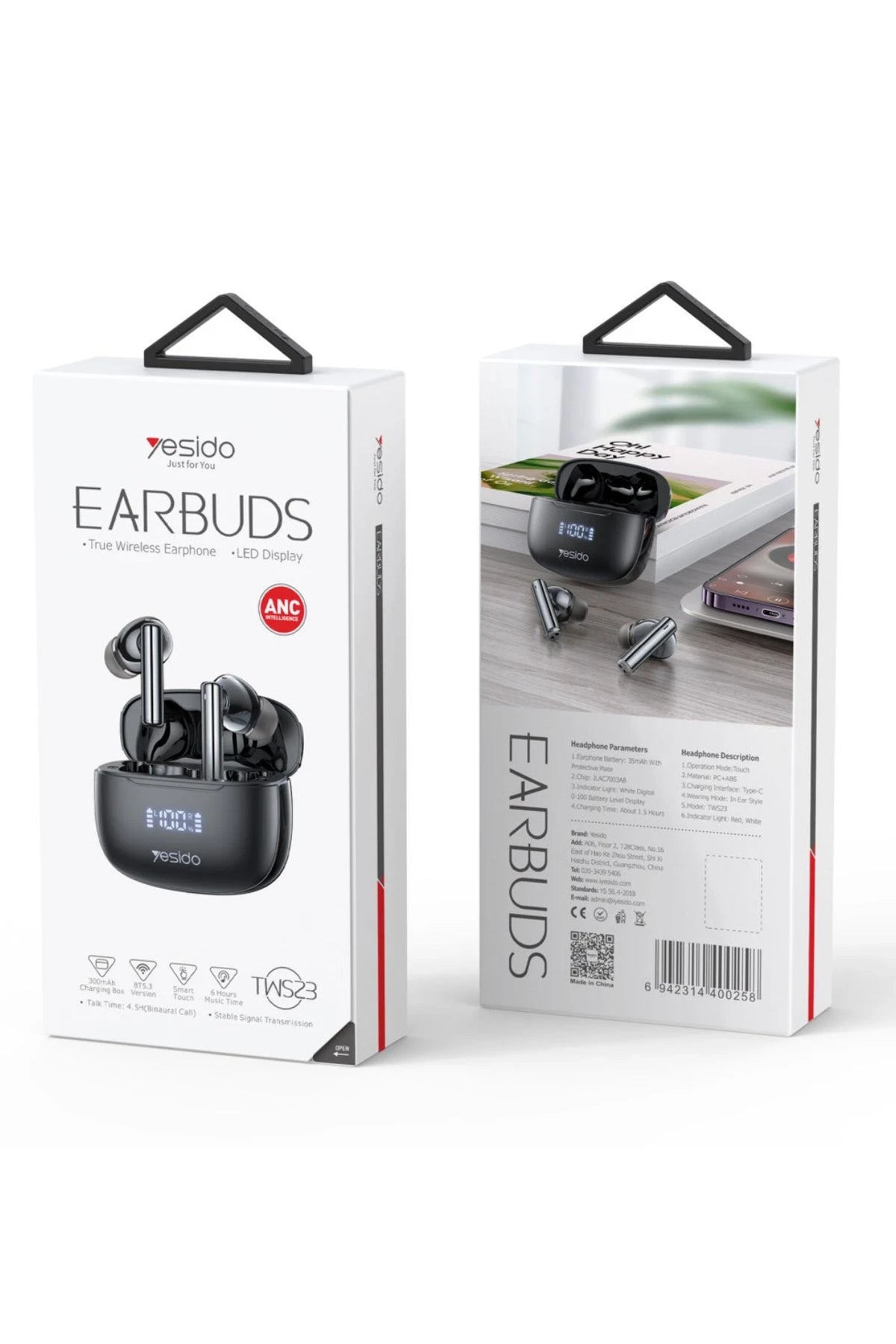 Yesido TWS23 Kablosuz Airpods Kulaklık - Siyah