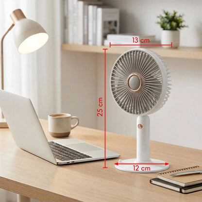 BUFFER® 3 Kademeli Masaüstü Fan – Telefon Tutuculu Standlı Taşınabilir Mini Fan ZB161
