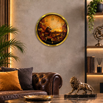 Altın Zafer Taraftar Temalı 40 x 40 Cm Metal Duvar Saati