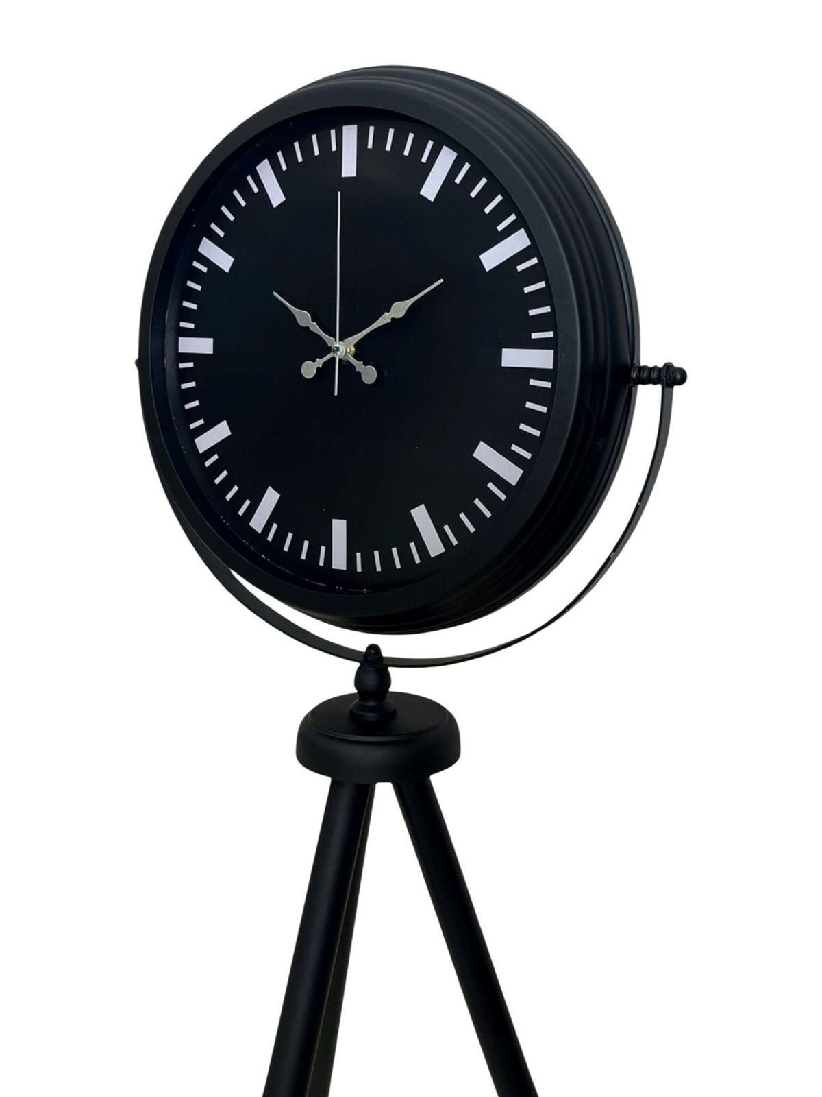 Siyah Lüks Sade Tripod Ayaklı Saat